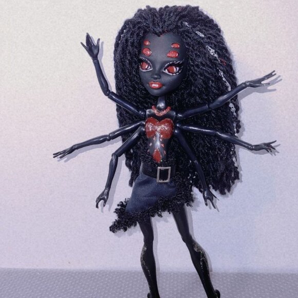 OOAK Monster Doll Black Widow Spider - Picture 2 of 2